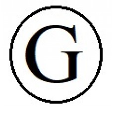 Бусины с буквами белые круглые G